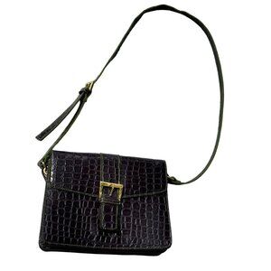 Vintage Beuno Purse Embossed Flap Closer Buckle Shoulder Bag Purse